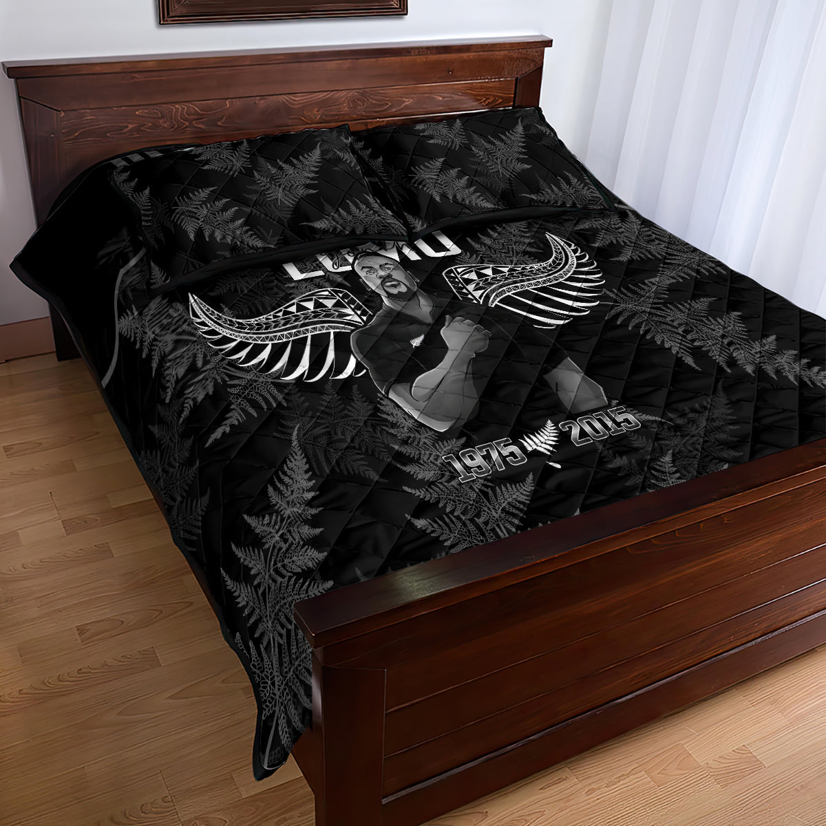 New Zealand Silver Fern Rugby Quilt Bed Set Aotearoa Godfather Proud Gone But Never Forgotten - Vibe Hoodie Shop