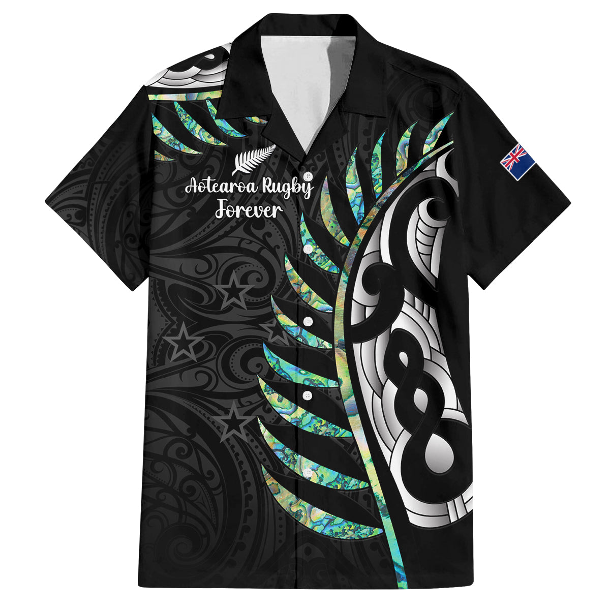 personalised-new-zealand-silver-fern-rugby-family-matching-tank-maxi-dress-and-hawaiian-shirt-paua-shell-with-champions-trophy-history-nz-forever