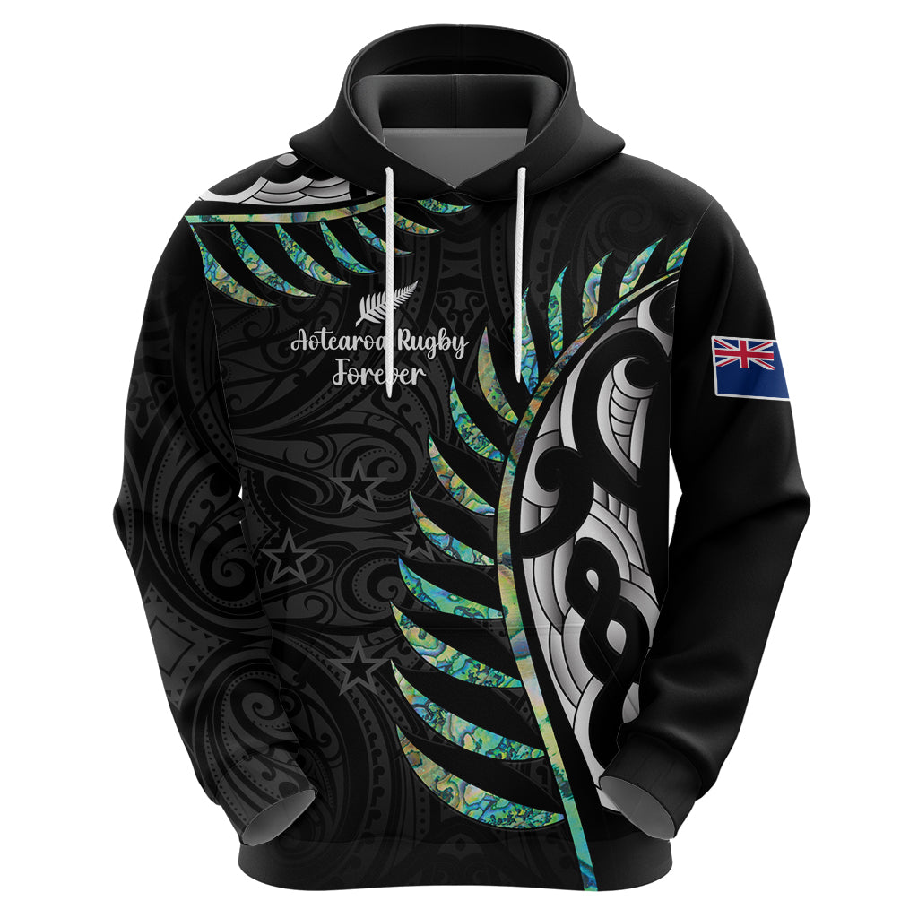 Personalised New Zealand Silver Fern Rugby Hoodie Paua Shell With Champions Trophy History NZ Forever - Vibe Hoodie Shop