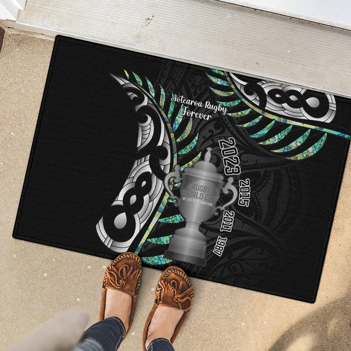 personalised-new-zealand-silver-fern-rugby-rubber-doormat-paua-shell-with-champions-trophy-history-nz-forever