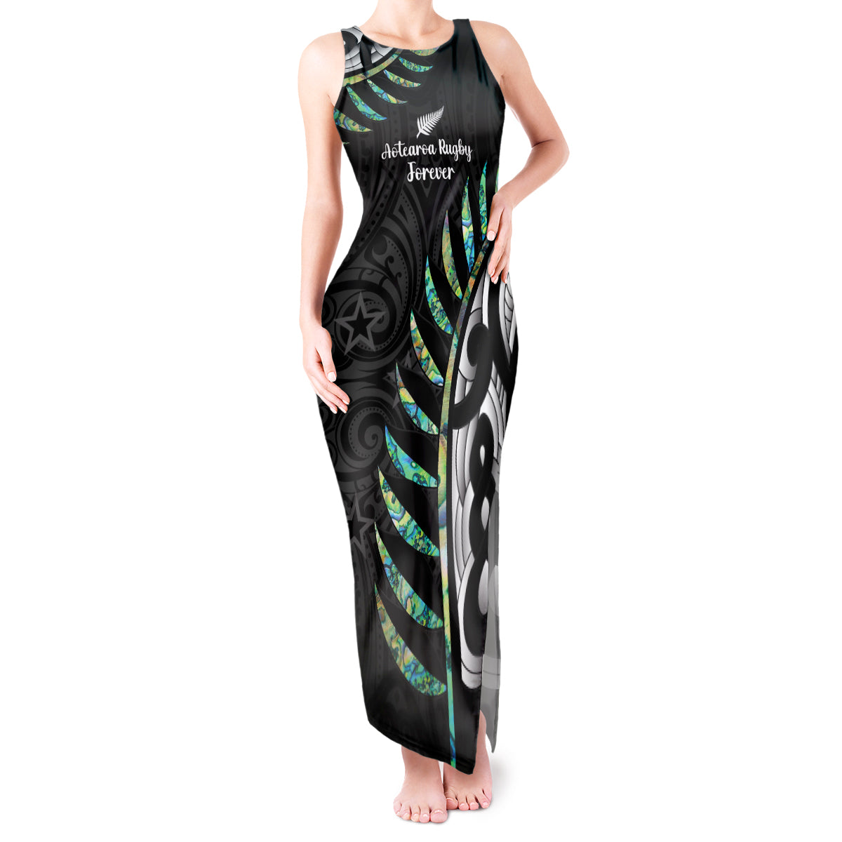 personalised-new-zealand-silver-fern-rugby-tank-maxi-dress-paua-shell-with-champions-trophy-history-nz-forever
