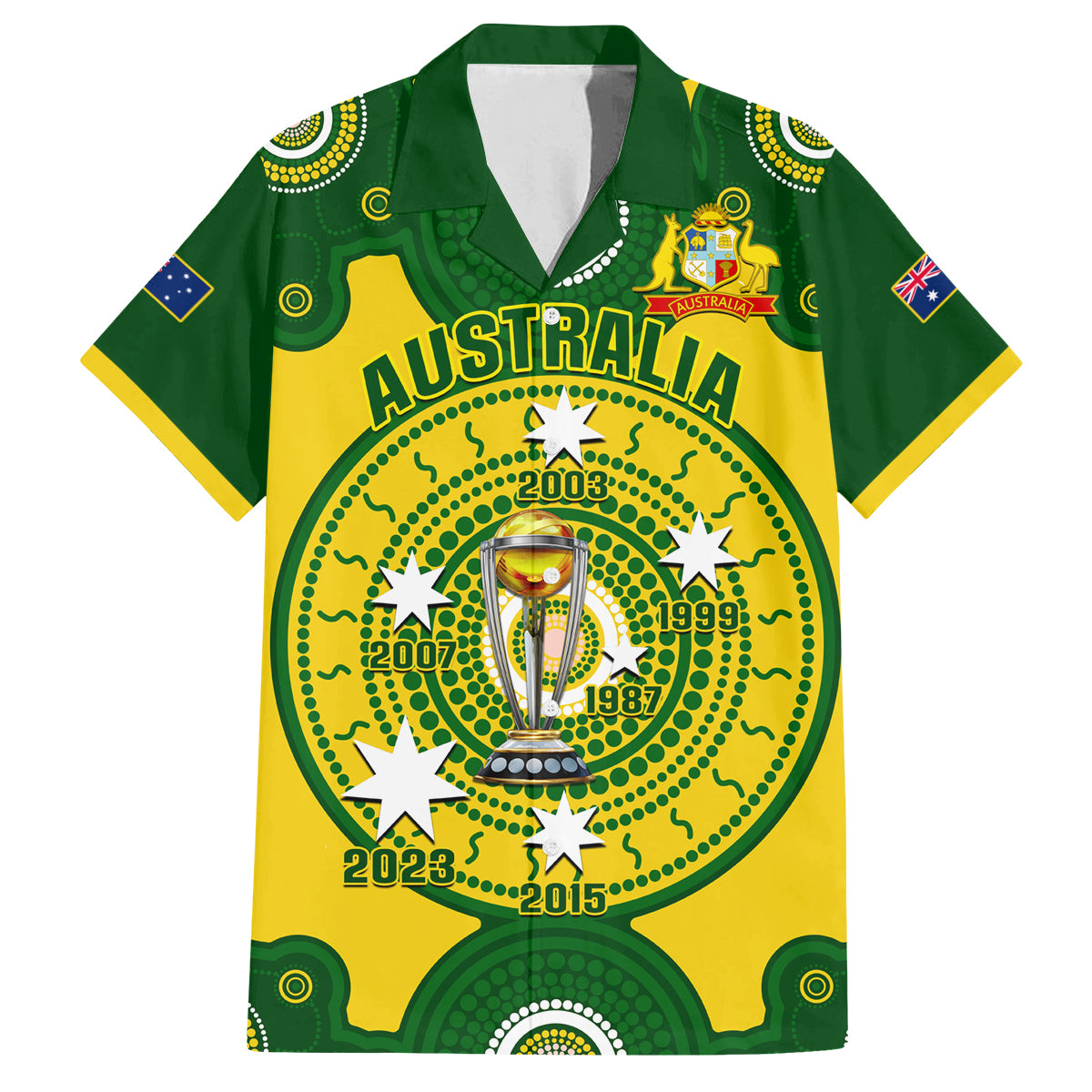 australia-cricket-family-matching-long-sleeve-bodycon-dress-and-hawaiian-shirt-2023-world-cup-6th-champions-trophy-national-color