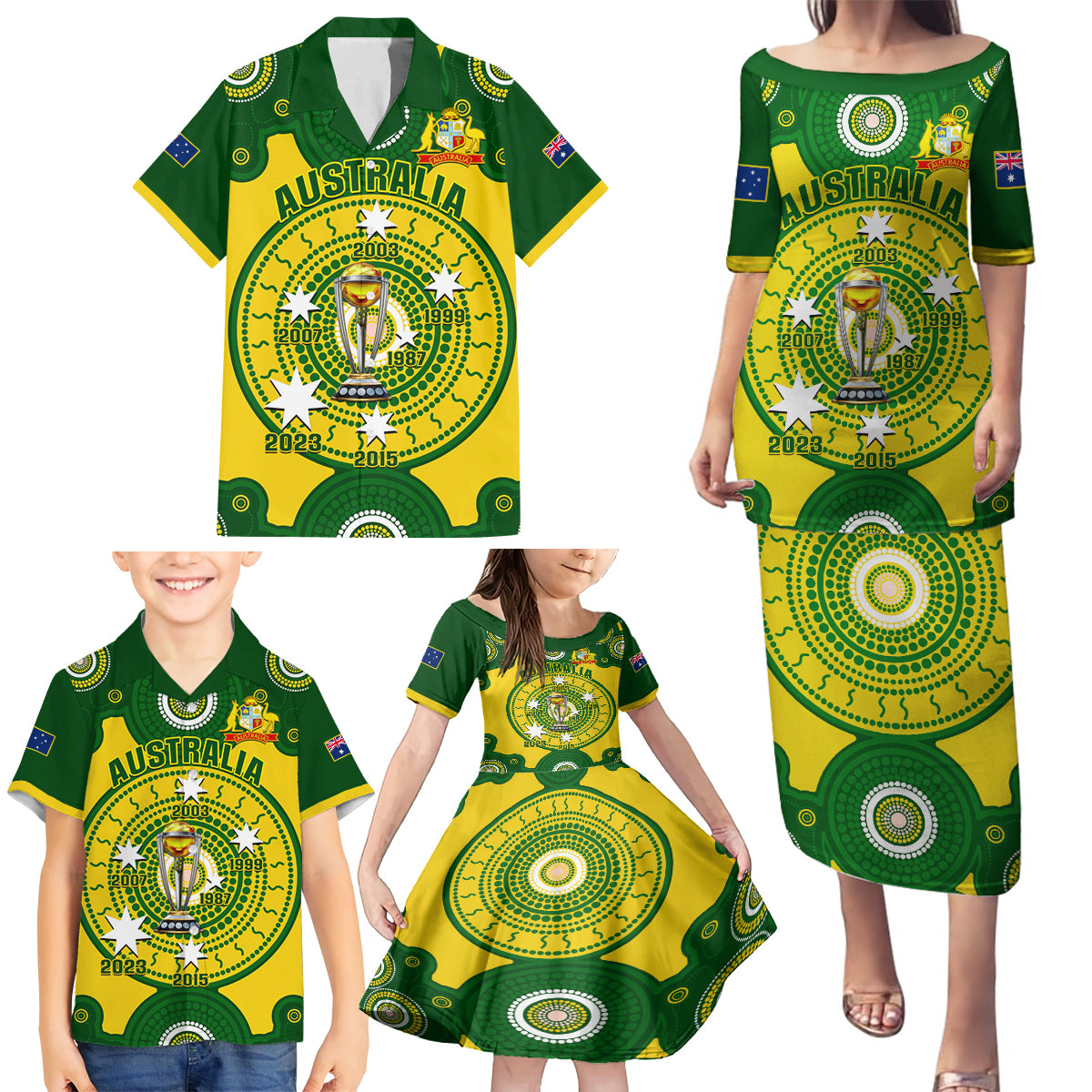 australia-cricket-family-matching-puletasi-dress-and-hawaiian-shirt-2023-world-cup-6th-champions-trophy-national-color