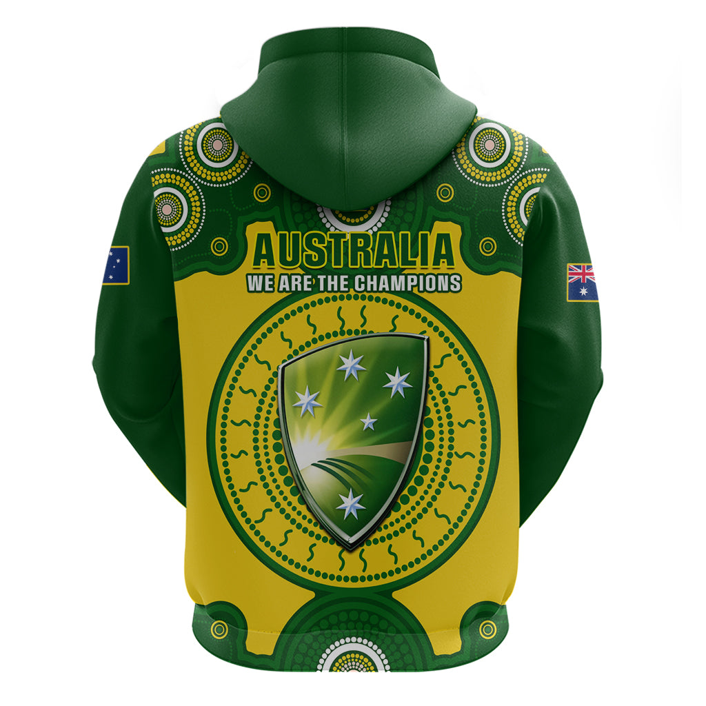 Australia Cricket Hoodie 2023 World Cup 6th Champions Trophy National Color - Vibe Hoodie Shop