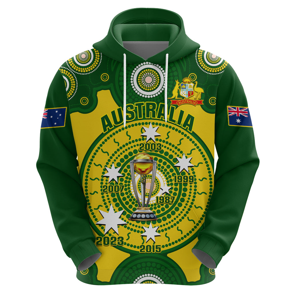 Australia Cricket Hoodie 2023 World Cup 6th Champions Trophy National Color - Vibe Hoodie Shop