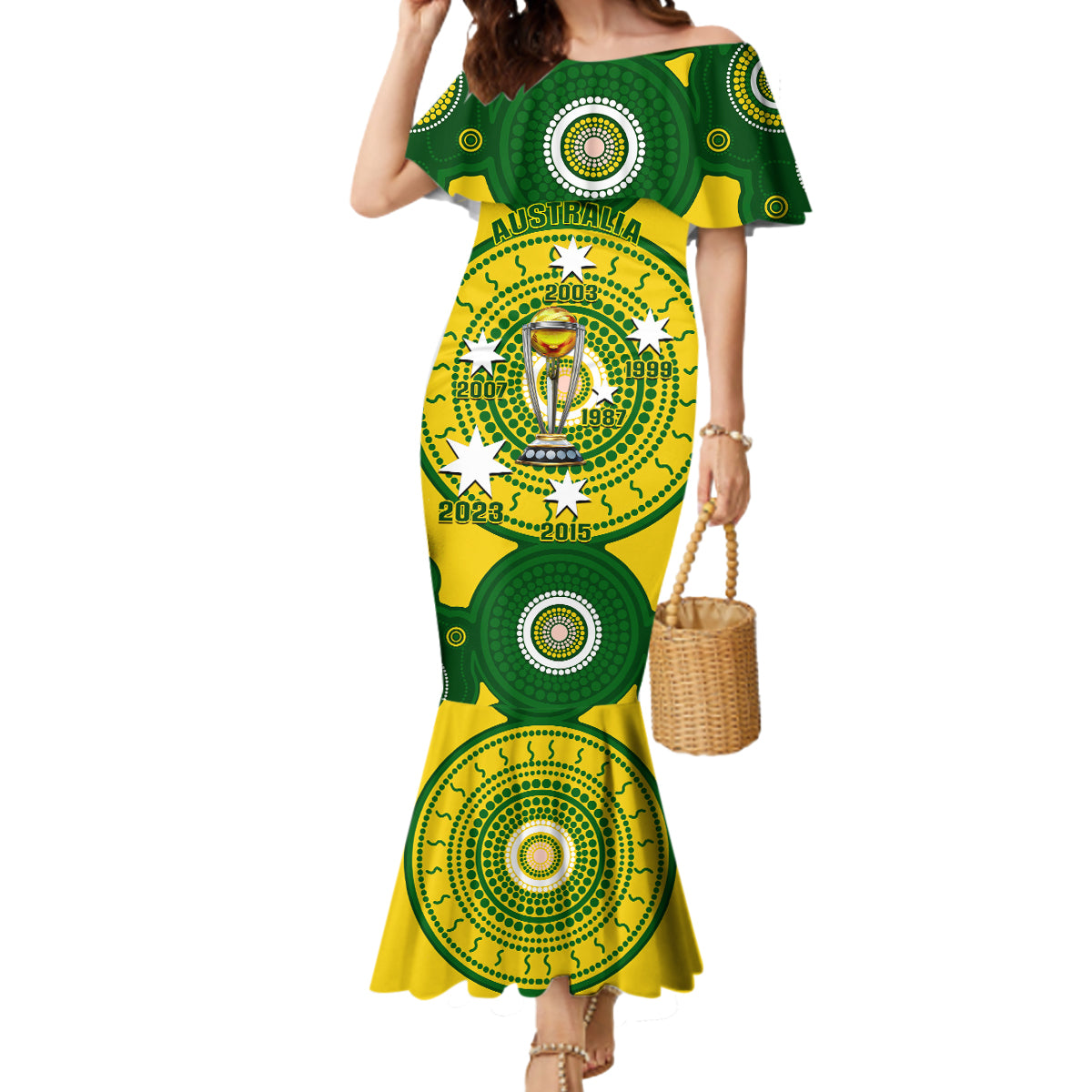 australia-cricket-mermaid-dress-2023-world-cup-6th-champions-trophy-national-color