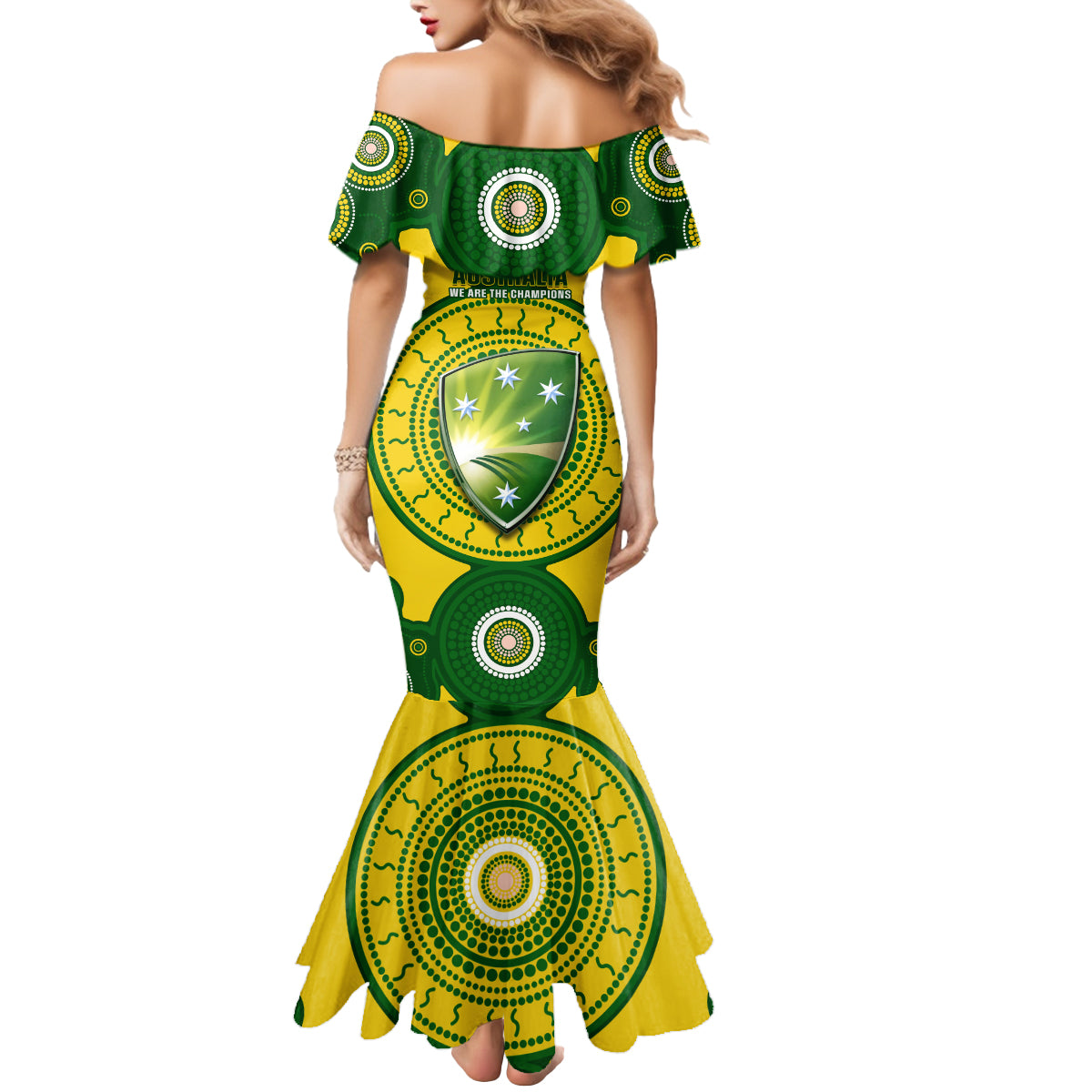 australia-cricket-mermaid-dress-2023-world-cup-6th-champions-trophy-national-color