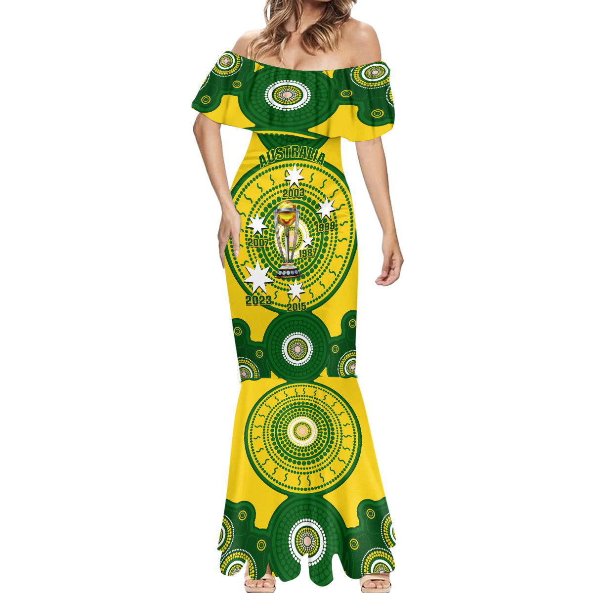 australia-cricket-mermaid-dress-2023-world-cup-6th-champions-trophy-national-color