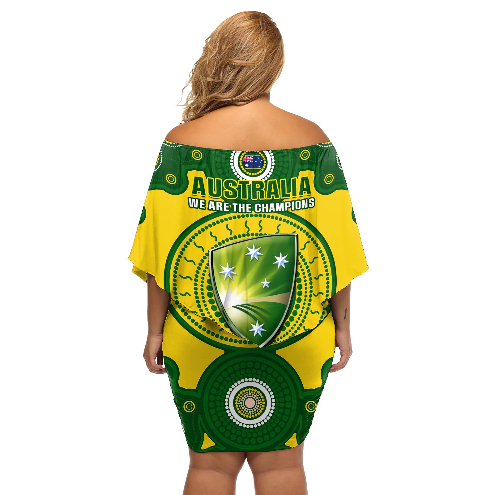 australia-cricket-off-shoulder-short-dress-2023-world-cup-6th-champions-trophy-national-color