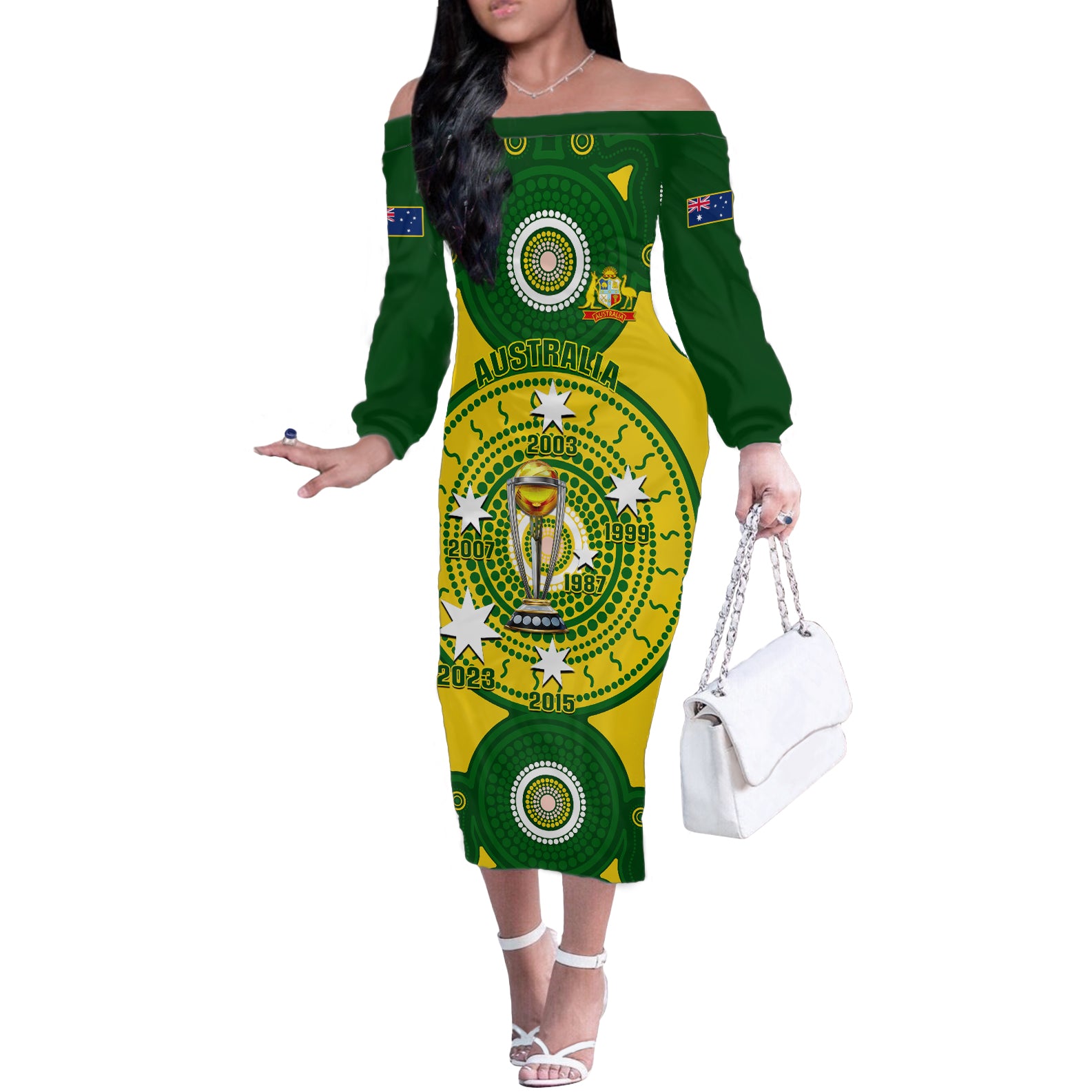 australia-cricket-off-the-shoulder-long-sleeve-dress-2023-world-cup-6th-champions-trophy-national-color