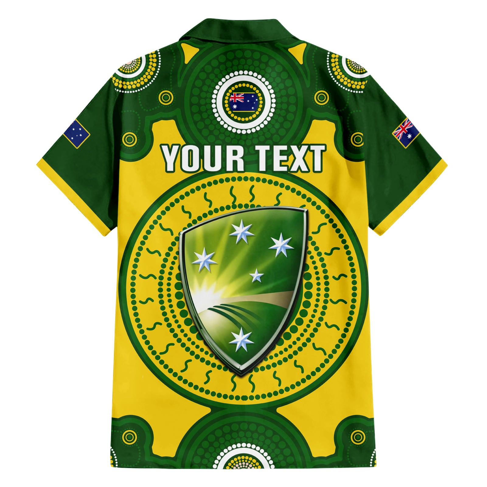 Personalised Australia Cricket Hawaiian Shirt 2023 World Cup 6th Champions Trophy National Color - Vibe Hoodie Shop