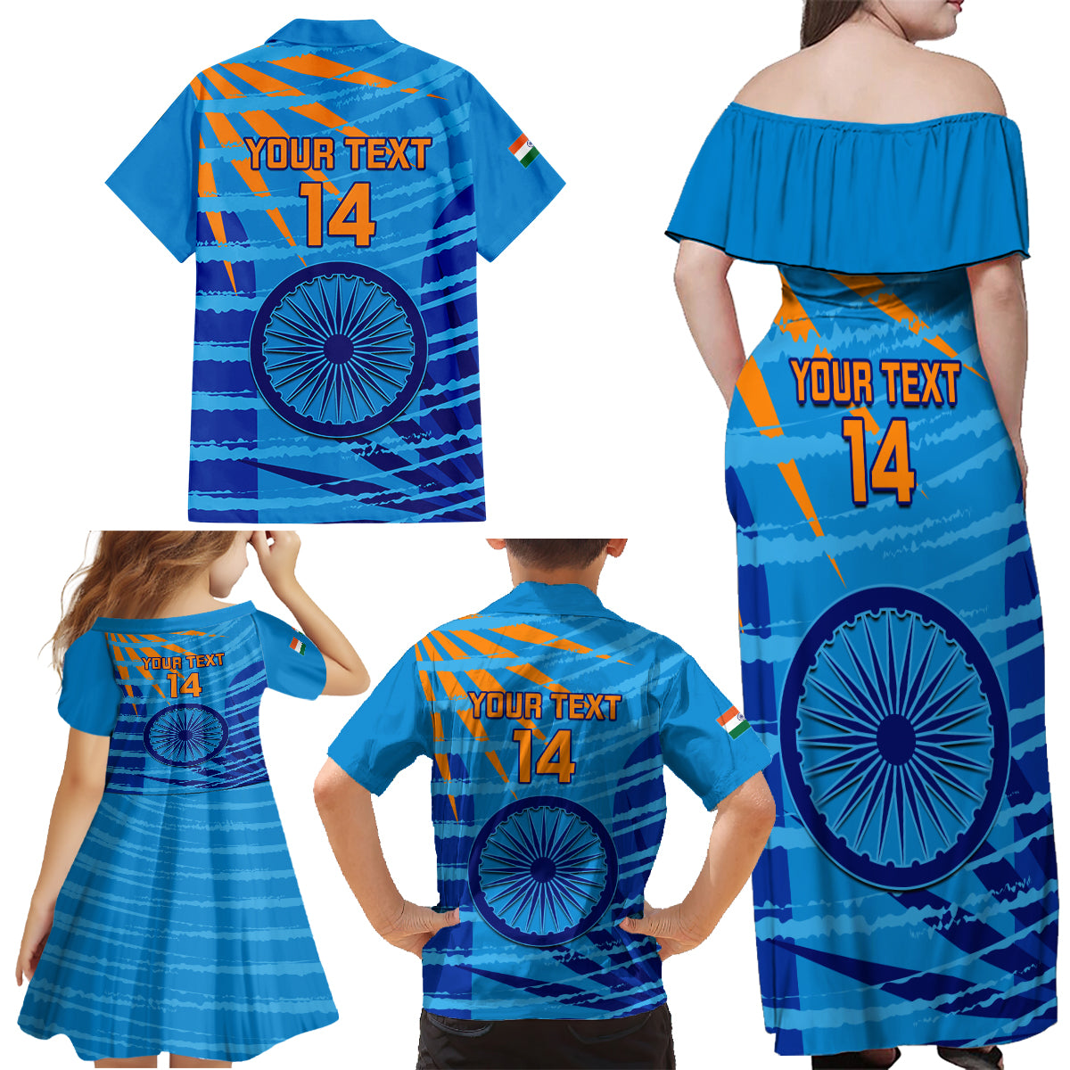 custom-india-cricket-family-matching-off-shoulder-maxi-dress-and-hawaiian-shirt-2023-world-cup-3rd-champions-proud