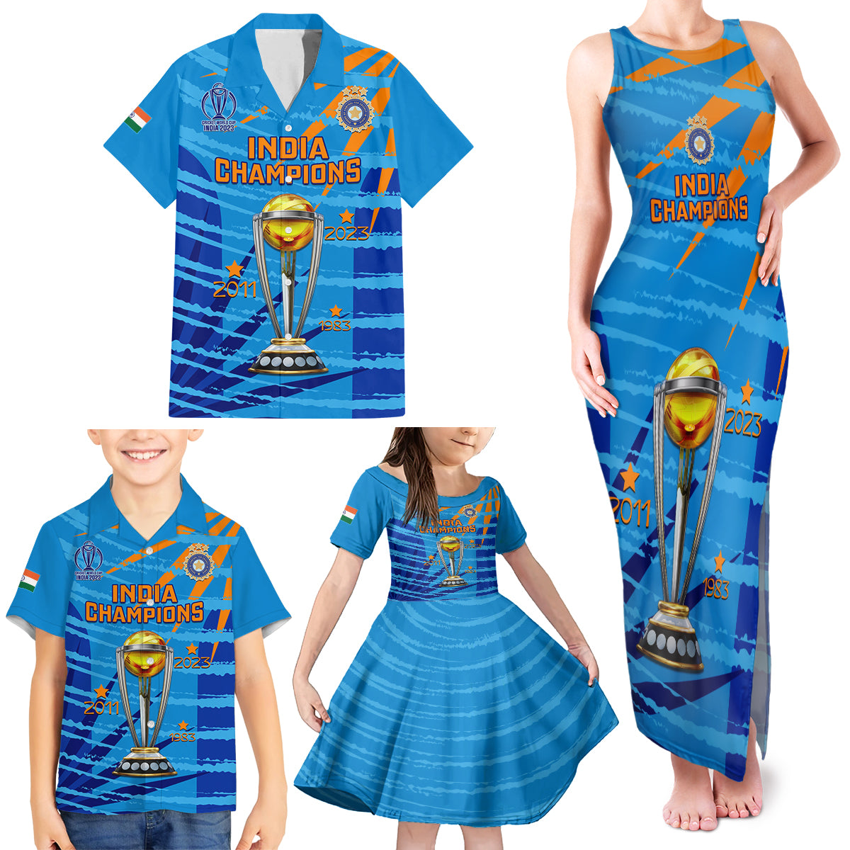 custom-india-cricket-family-matching-tank-maxi-dress-and-hawaiian-shirt-2023-world-cup-3rd-champions-proud