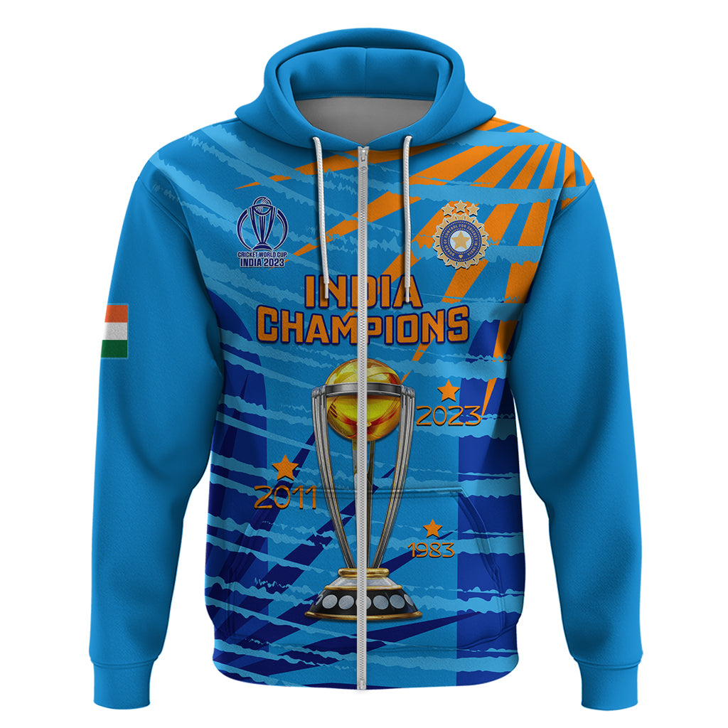 Custom India Cricket Hoodie 2023 World Cup 3rd Champions Proud - Vibe Hoodie Shop