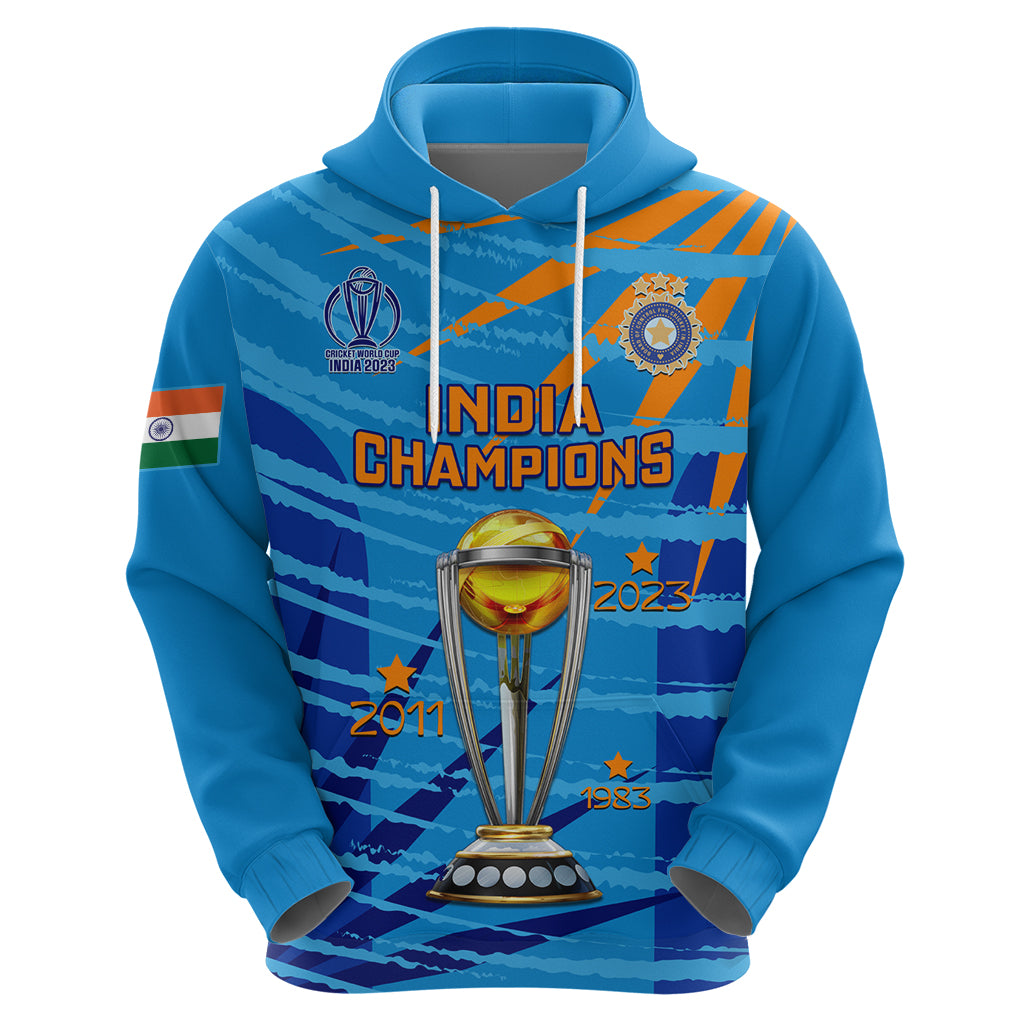 Custom India Cricket Hoodie 2023 World Cup 3rd Champions Proud - Vibe Hoodie Shop