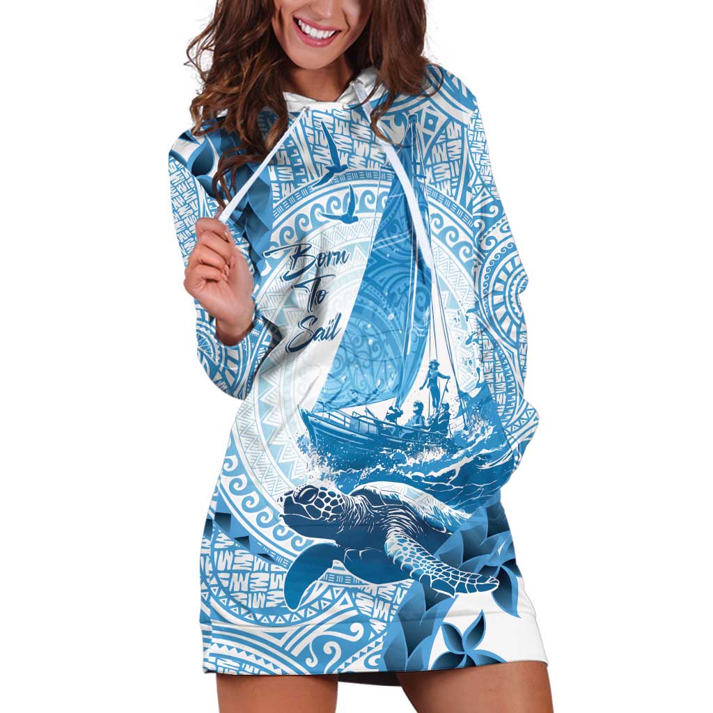 New Zealand Sailing Hoodie Dress Aotearoa Yacht Racing - Born To Sail - Vibe Hoodie Shop