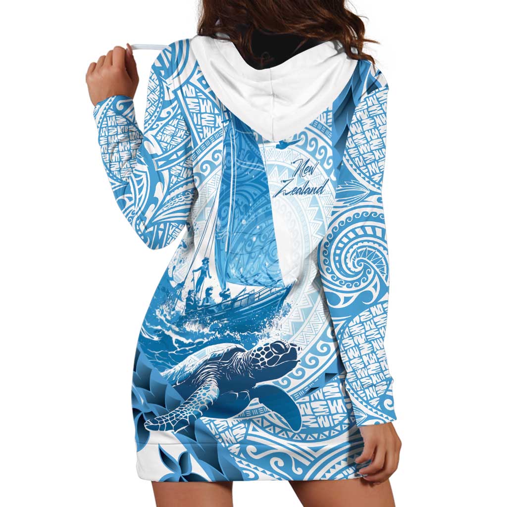 New Zealand Sailing Hoodie Dress Aotearoa Yacht Racing - Born To Sail - Vibe Hoodie Shop