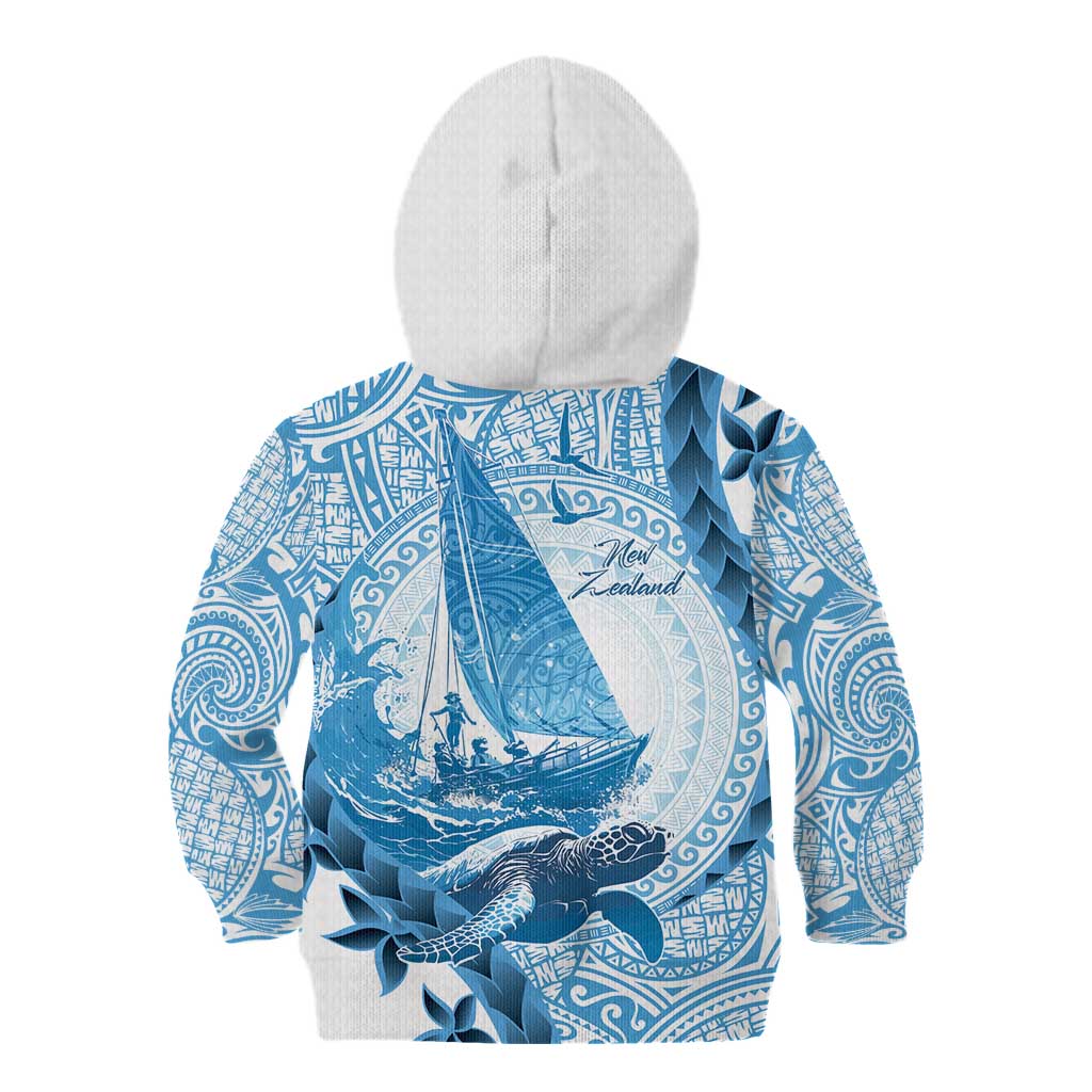 New Zealand Sailing Kid Hoodie Aotearoa Yacht Racing - Born To Sail - Vibe Hoodie Shop