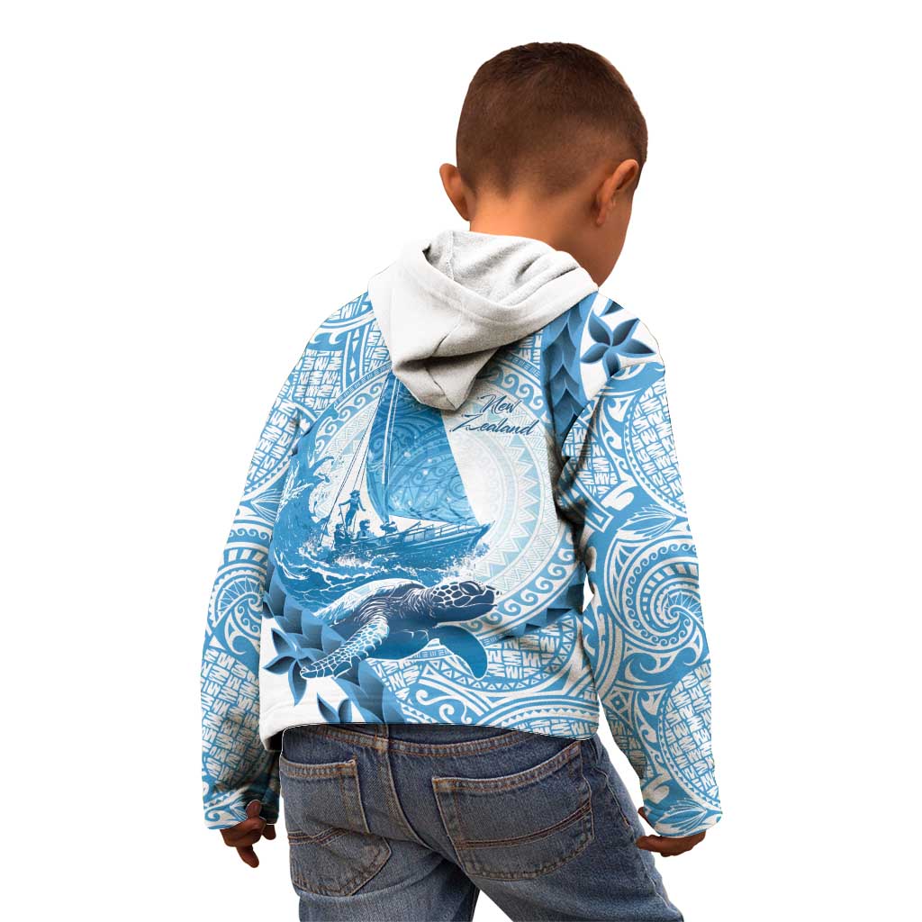 New Zealand Sailing Kid Hoodie Aotearoa Yacht Racing - Born To Sail - Vibe Hoodie Shop