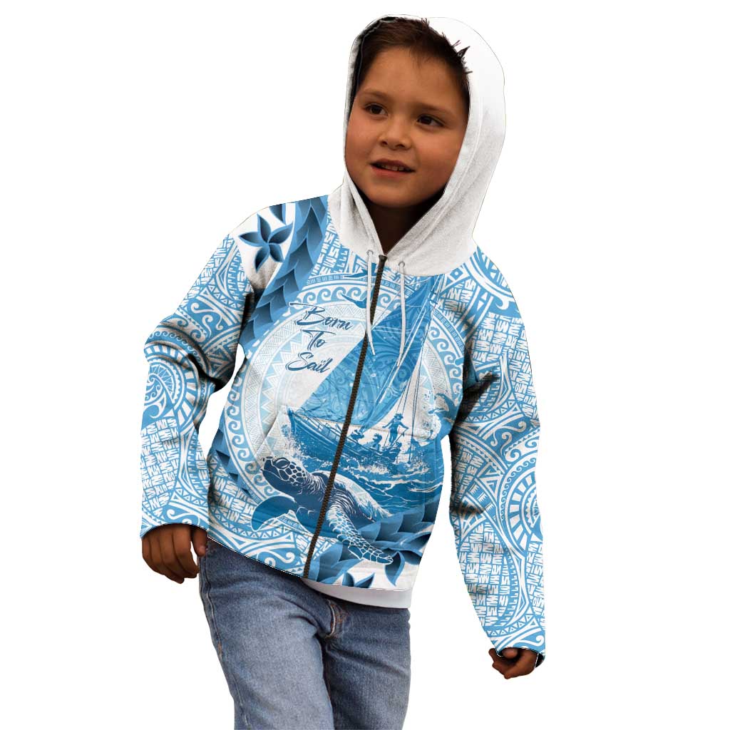 New Zealand Sailing Kid Hoodie Aotearoa Yacht Racing - Born To Sail - Vibe Hoodie Shop