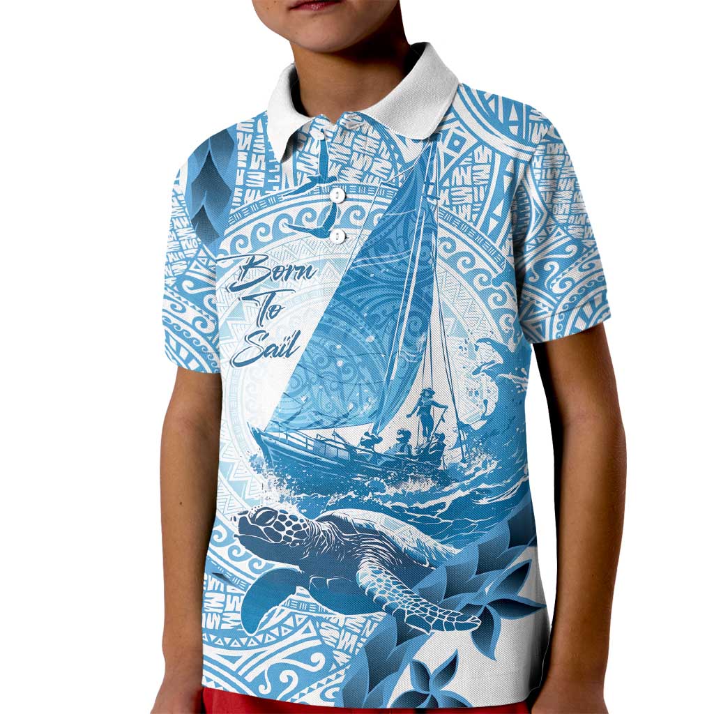 New Zealand Sailing Kid Polo Shirt Aotearoa Yacht Racing - Born To Sail - Vibe Hoodie Shop