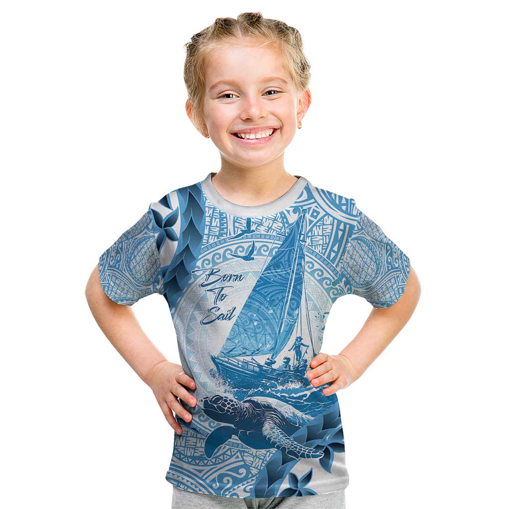 New Zealand Sailing Kid T Shirt Aotearoa Yacht Racing - Born To Sail - Vibe Hoodie Shop