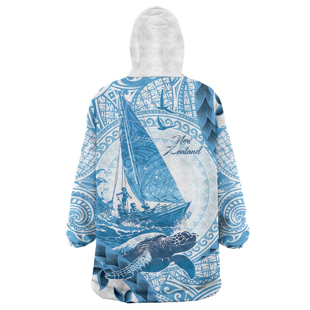 New Zealand Sailing Wearable Blanket Hoodie Aotearoa Yacht Racing - Born To Sail - Vibe Hoodie Shop