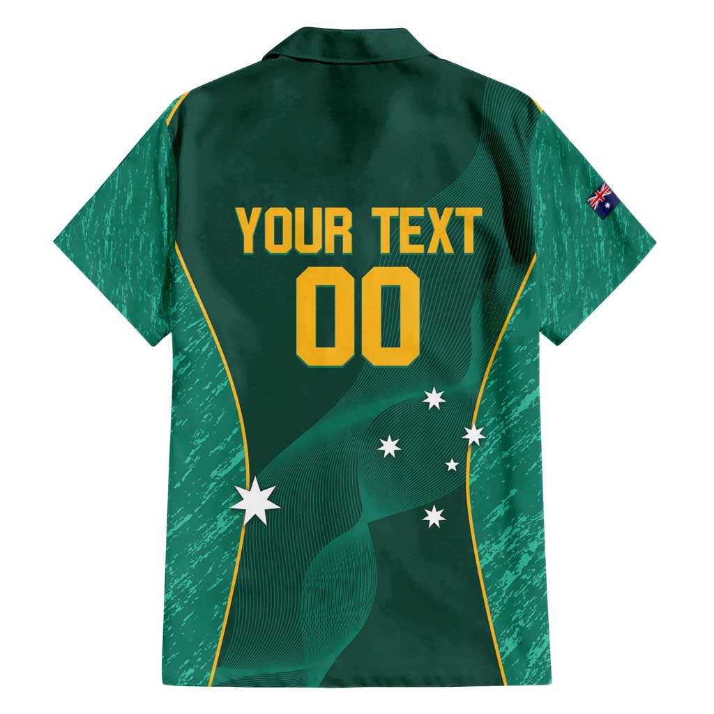 Custom Baseball Australia Family Matching Puletasi and Hawaiian Shirt Go Champions - Aussie Kangaroo Mascot