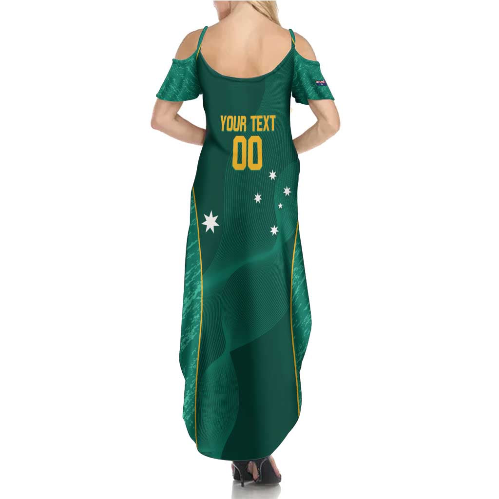 Custom Baseball Australia Family Matching Summer Maxi Dress and Hawaiian Shirt Go Champions - Aussie Kangaroo Mascot