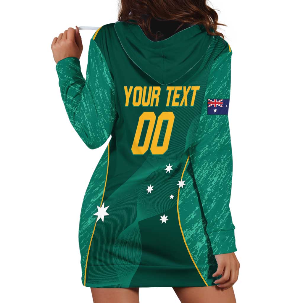 Custom Baseball Australia Hoodie Dress Go Champions - Aussie Kangaroo Mascot - Vibe Hoodie Shop
