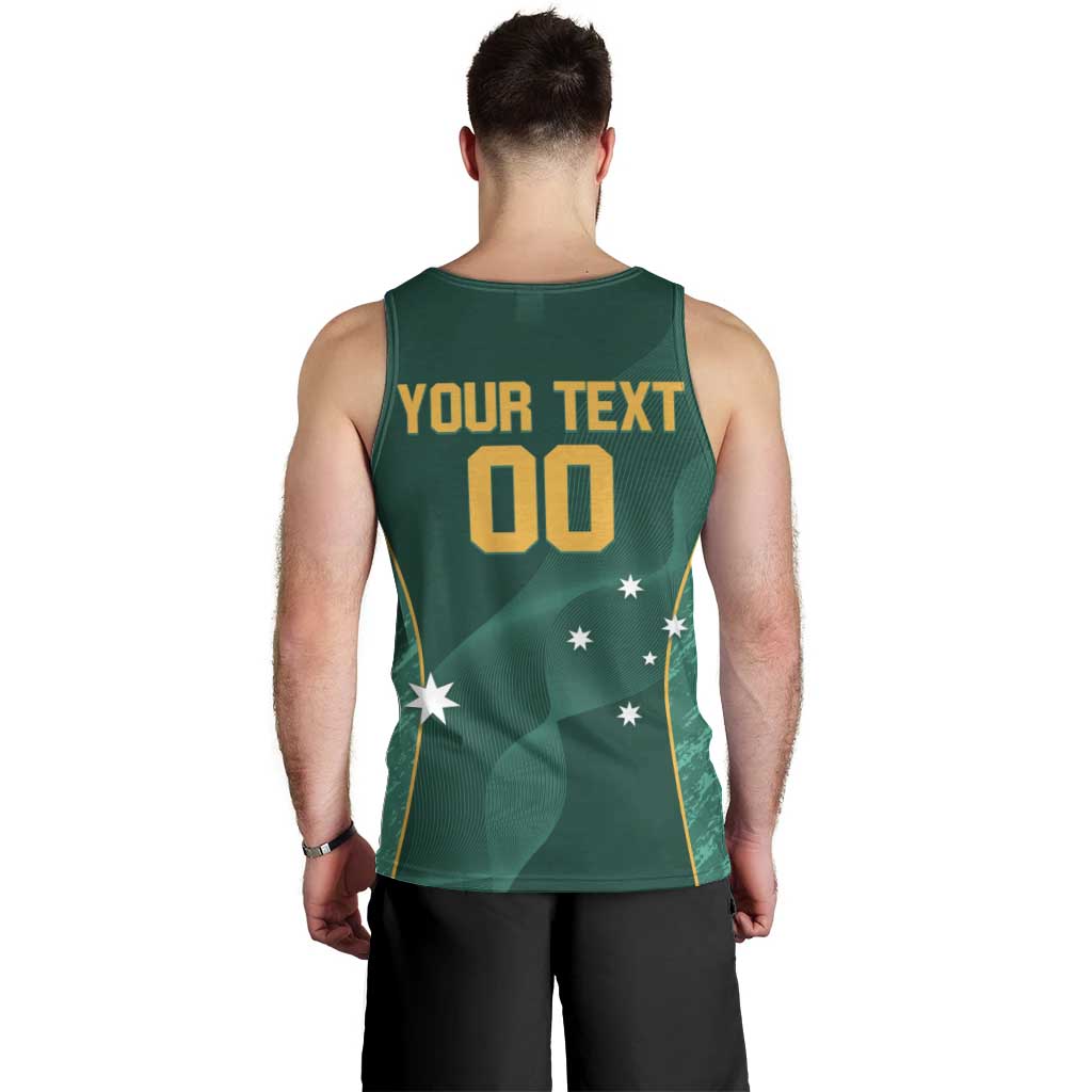 Custom Baseball Australia Men Tank Top Go Champions - Aussie Kangaroo Mascot - Vibe Hoodie Shop