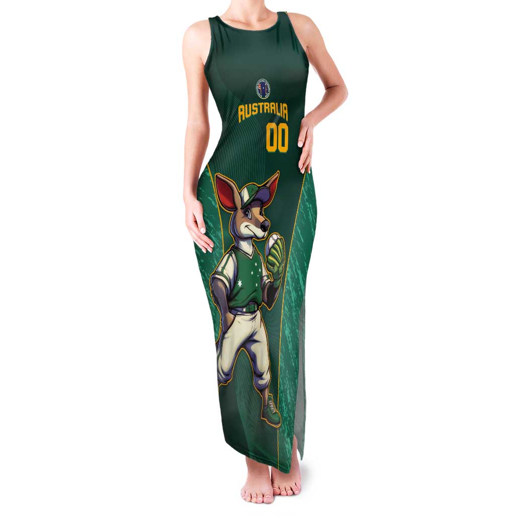 Custom Baseball Australia Tank Maxi Dress Go Champions - Aussie Kangaroo Mascot