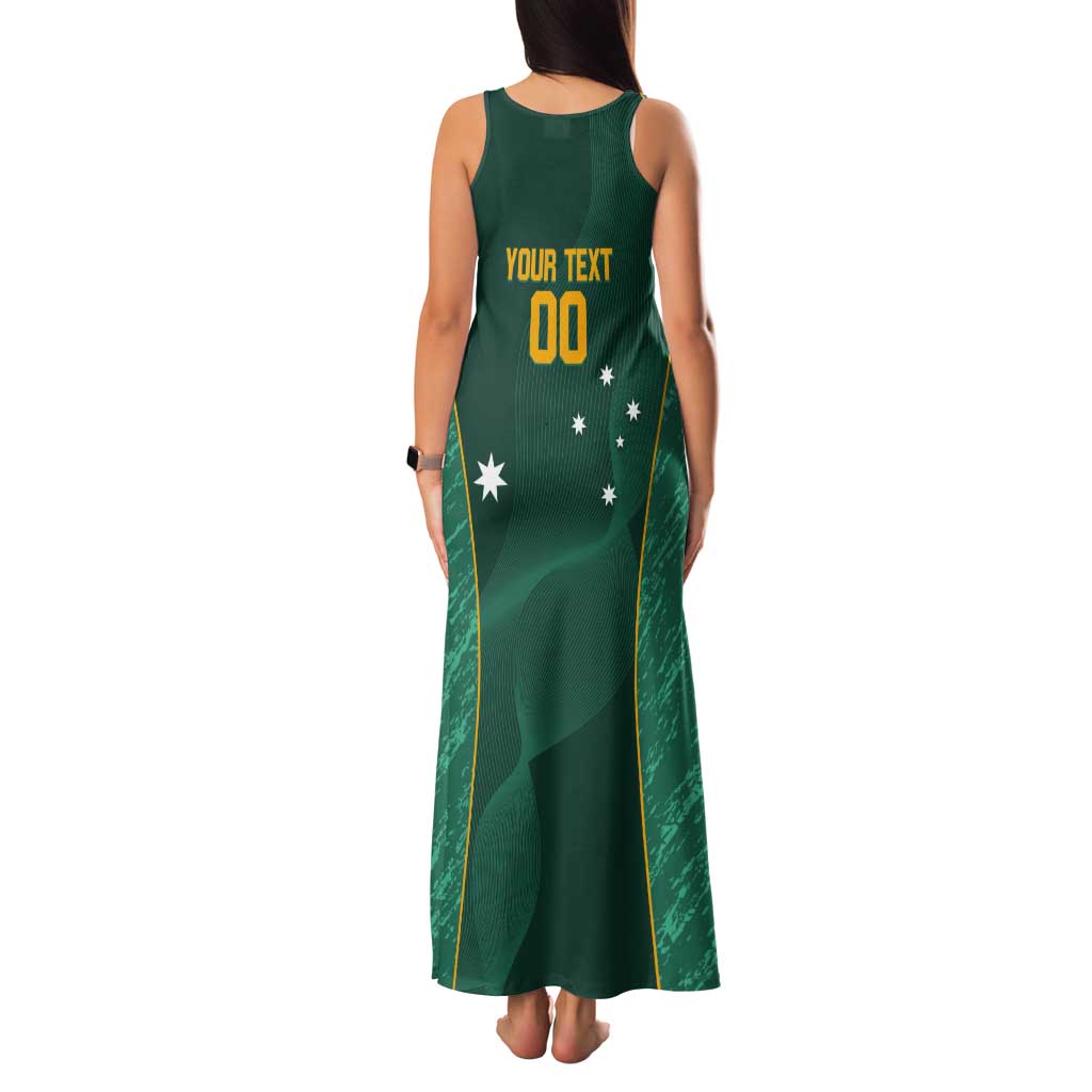 Custom Baseball Australia Tank Maxi Dress Go Champions - Aussie Kangaroo Mascot