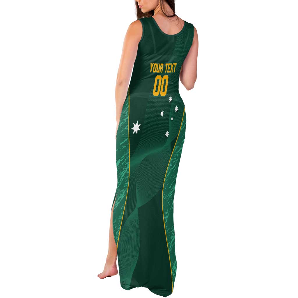 Custom Baseball Australia Tank Maxi Dress Go Champions - Aussie Kangaroo Mascot