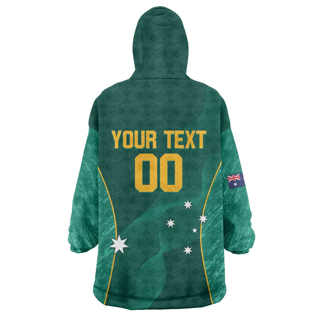 Custom Baseball Australia Wearable Blanket Hoodie Go Champions - Aussie Kangaroo Mascot - Vibe Hoodie Shop