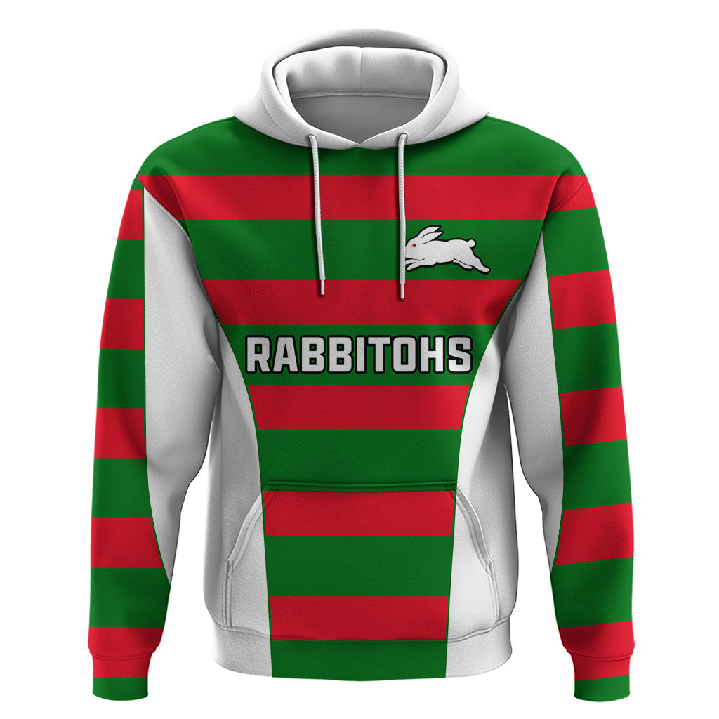 Rabbitohs Rugby Hoodie Go Souths 1908 Sporty Style White - Vibe Hoodie Shop
