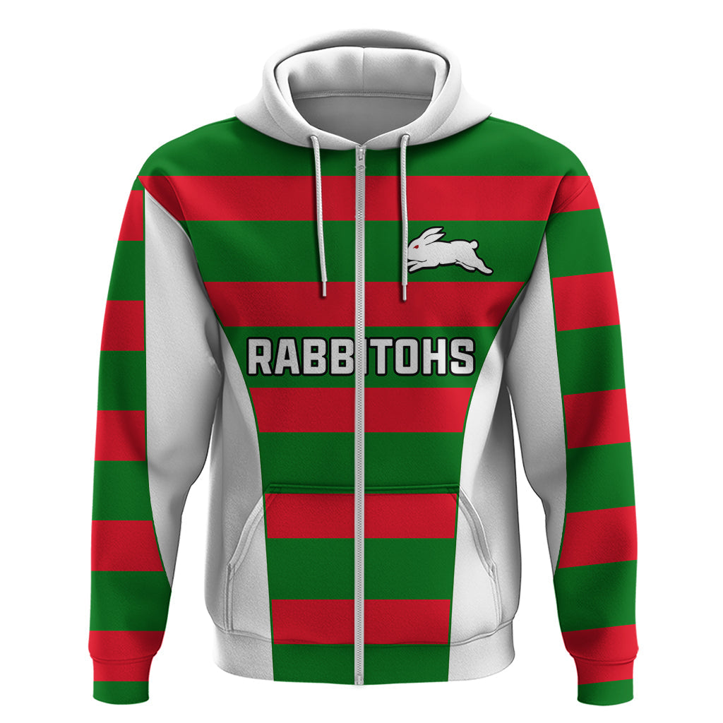 Rabbitohs Rugby Hoodie Go Souths 1908 Sporty Style White - Vibe Hoodie Shop