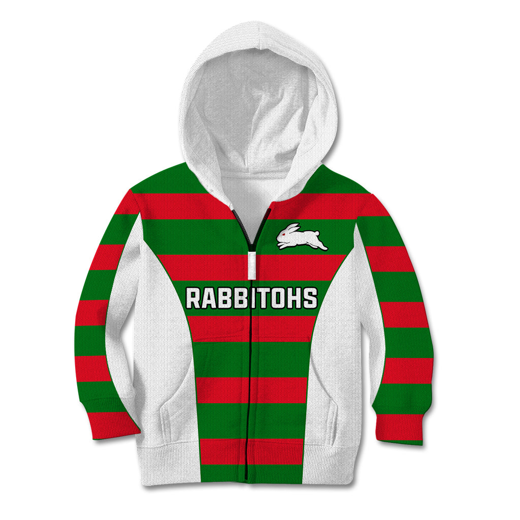 Rabbitohs Rugby Kid Hoodie Go Souths 1908 Sporty Style White - Vibe Hoodie Shop