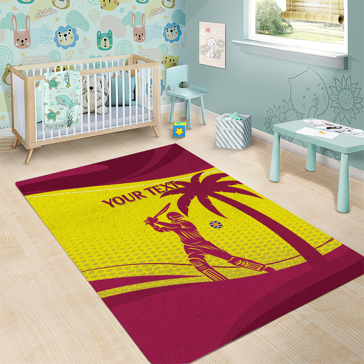 Custom West Indies Cricket Area Rug 2024 World Cup Go Windies - Vibe Hoodie Shop