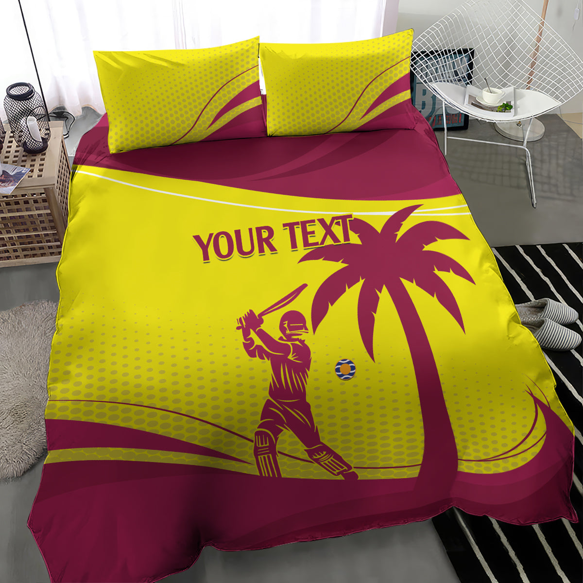 Custom West Indies Cricket Bedding Set 2024 World Cup Go Windies - Vibe Hoodie Shop