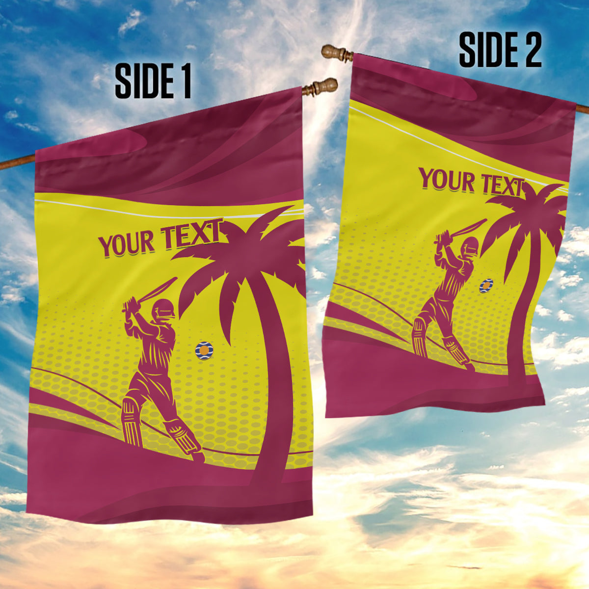 Custom West Indies Cricket Garden Flag 2024 World Cup Go Windies - Vibe Hoodie Shop