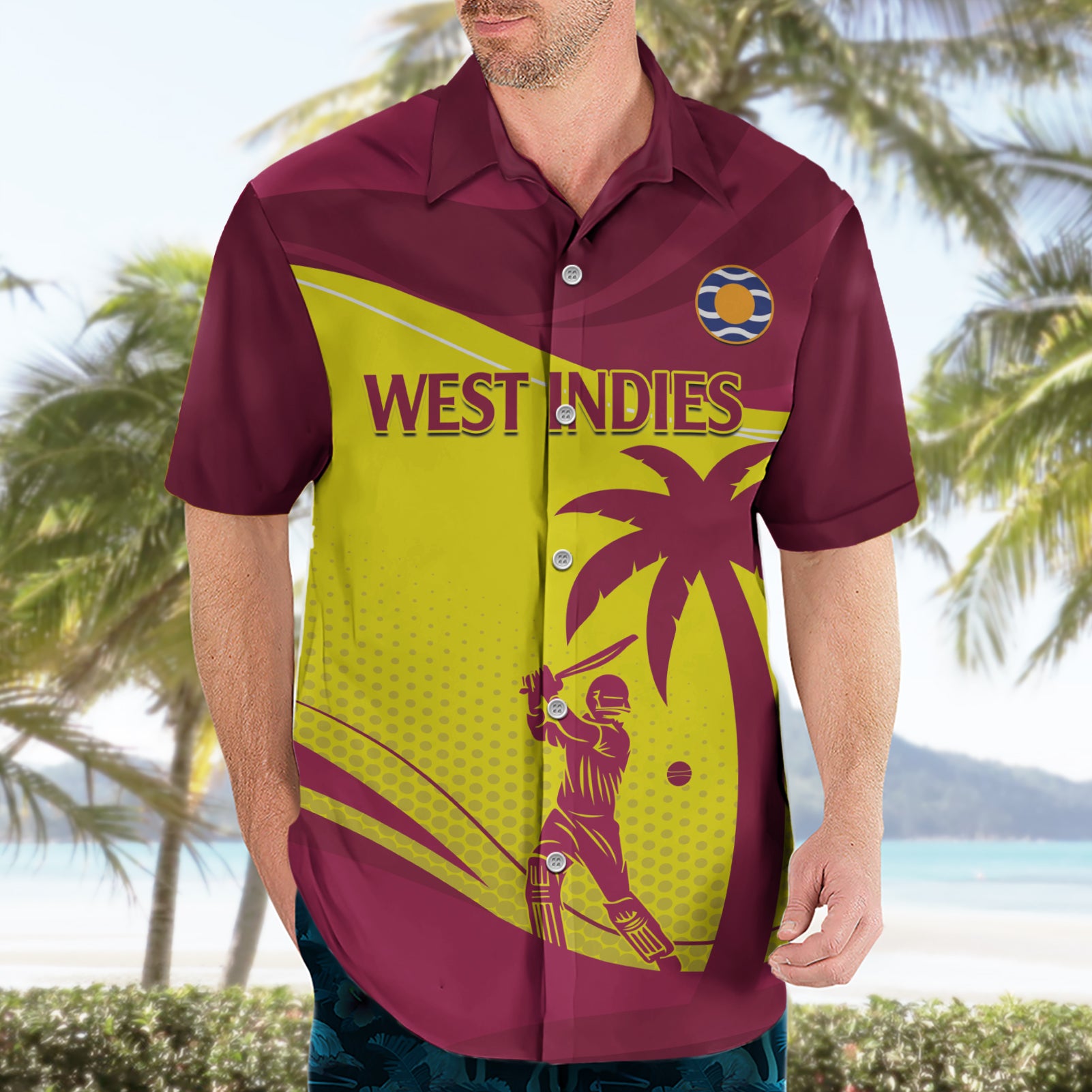 Custom West Indies Cricket Hawaiian Shirt 2024 World Cup Go Windies - Vibe Hoodie Shop