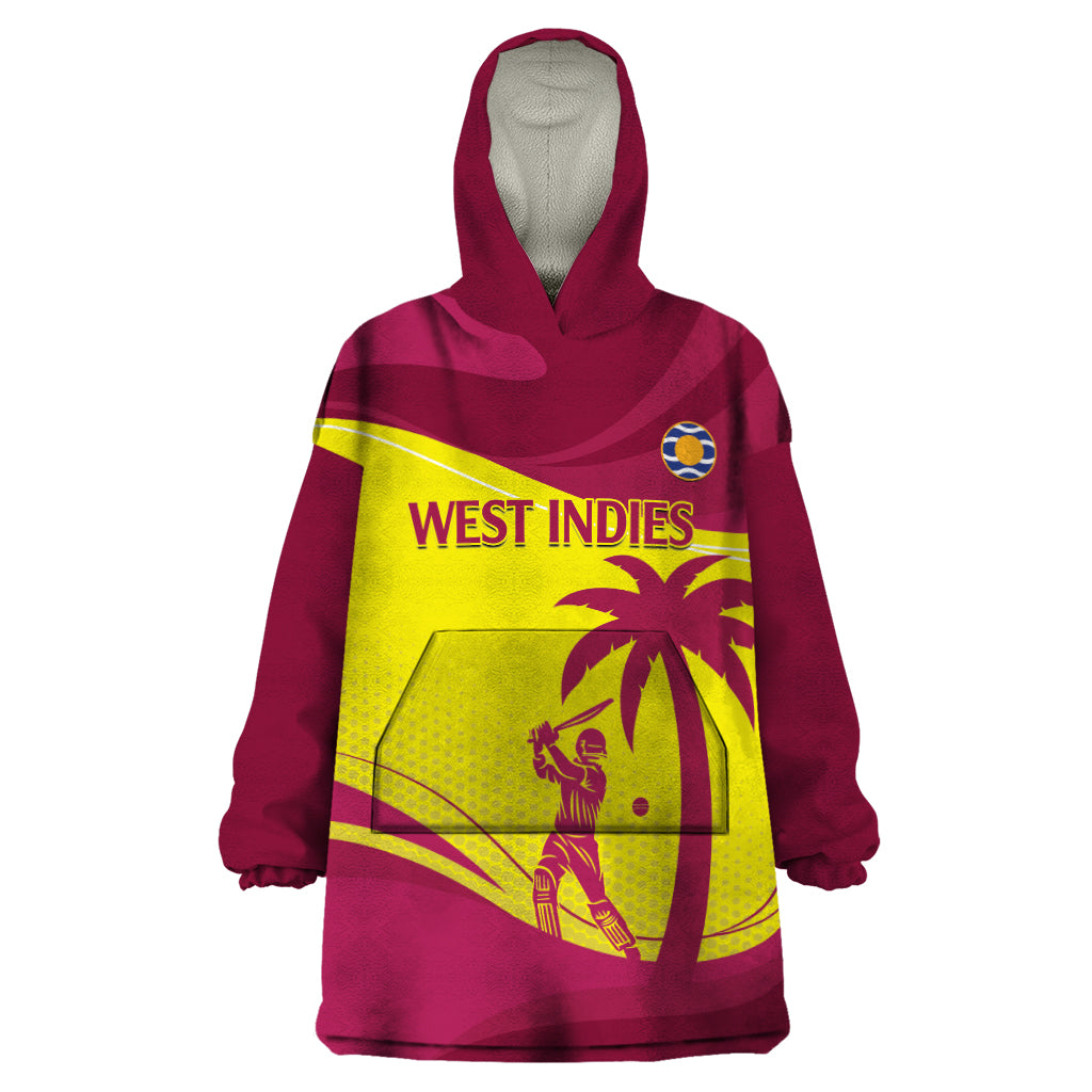 Custom West Indies Cricket Wearable Blanket Hoodie 2024 World Cup Go Windies - Vibe Hoodie Shop