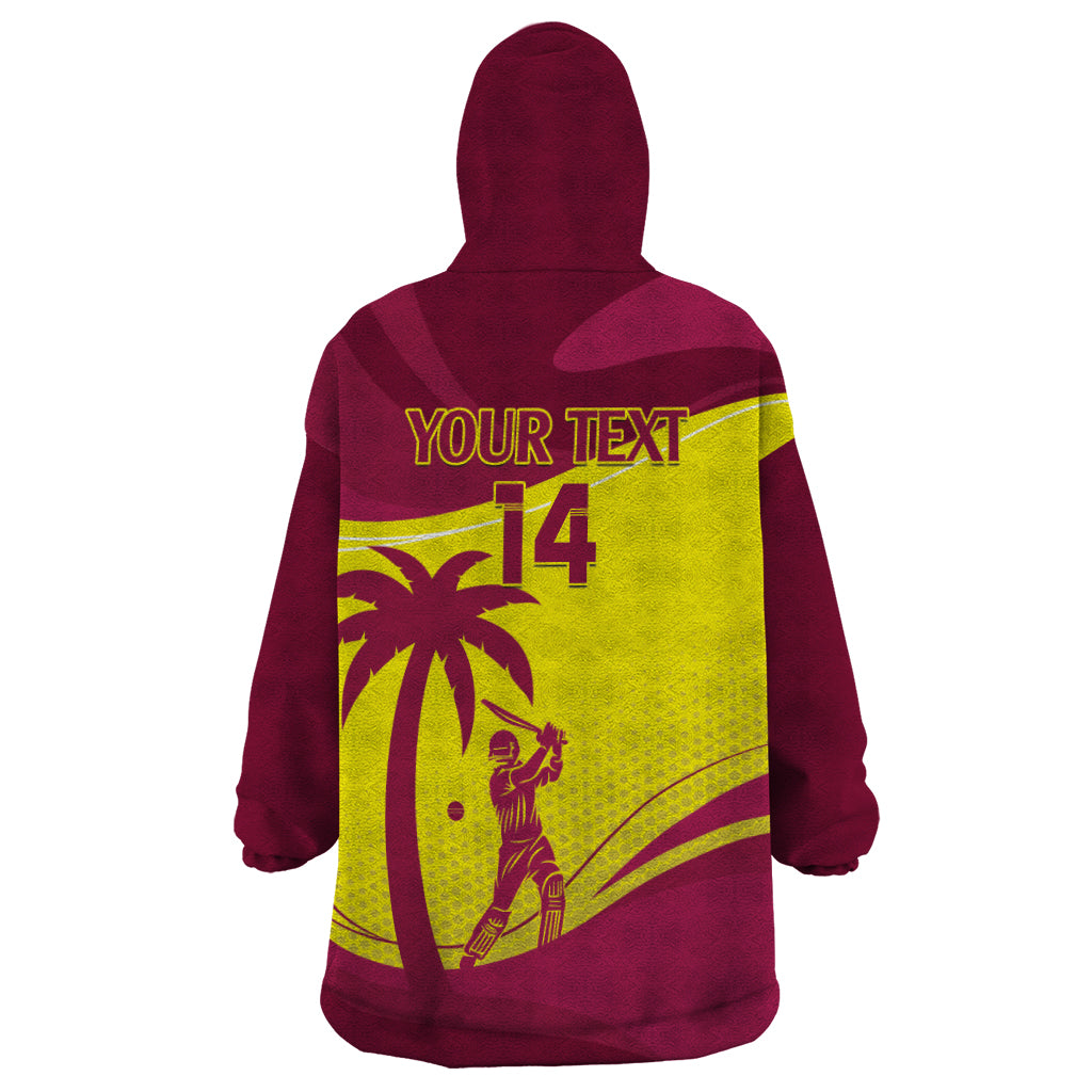 Custom West Indies Cricket Wearable Blanket Hoodie 2024 World Cup Go Windies - Vibe Hoodie Shop