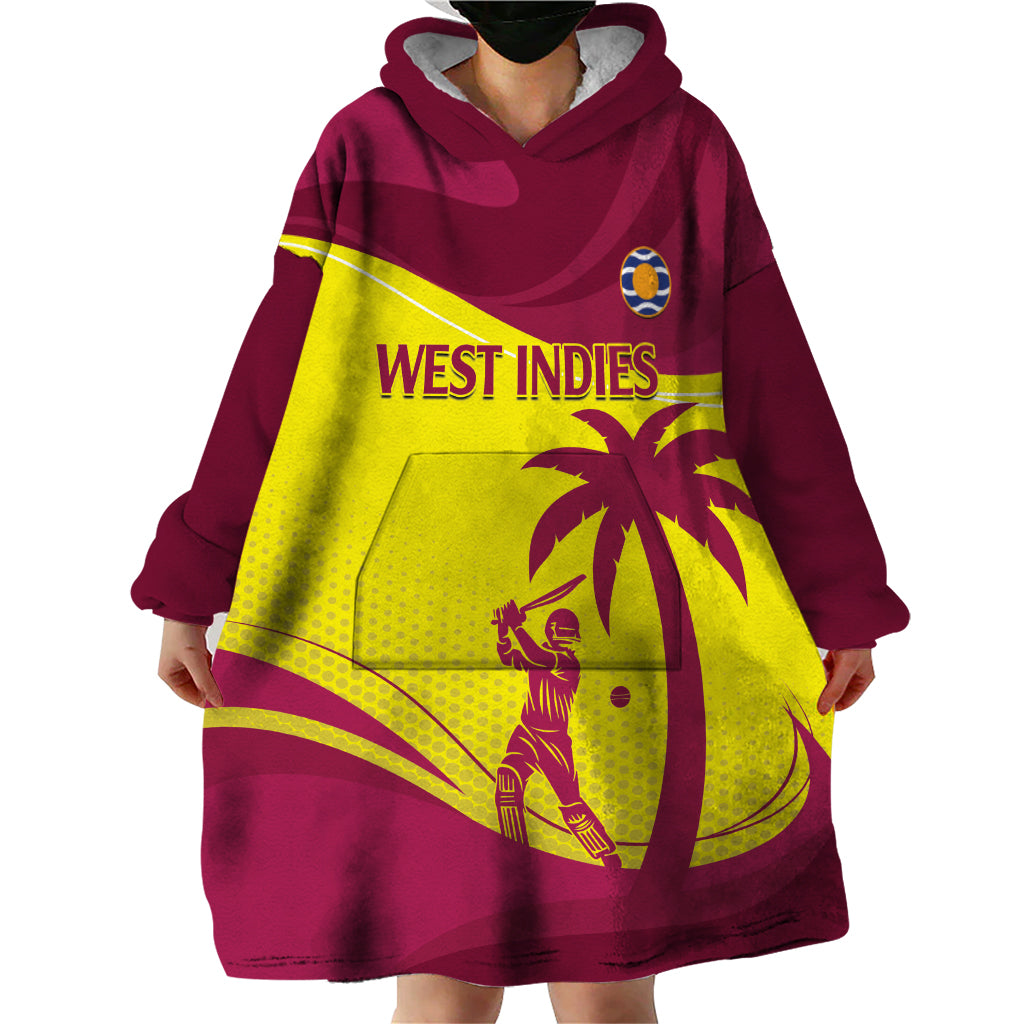 Custom West Indies Cricket Wearable Blanket Hoodie 2024 World Cup Go Windies - Vibe Hoodie Shop