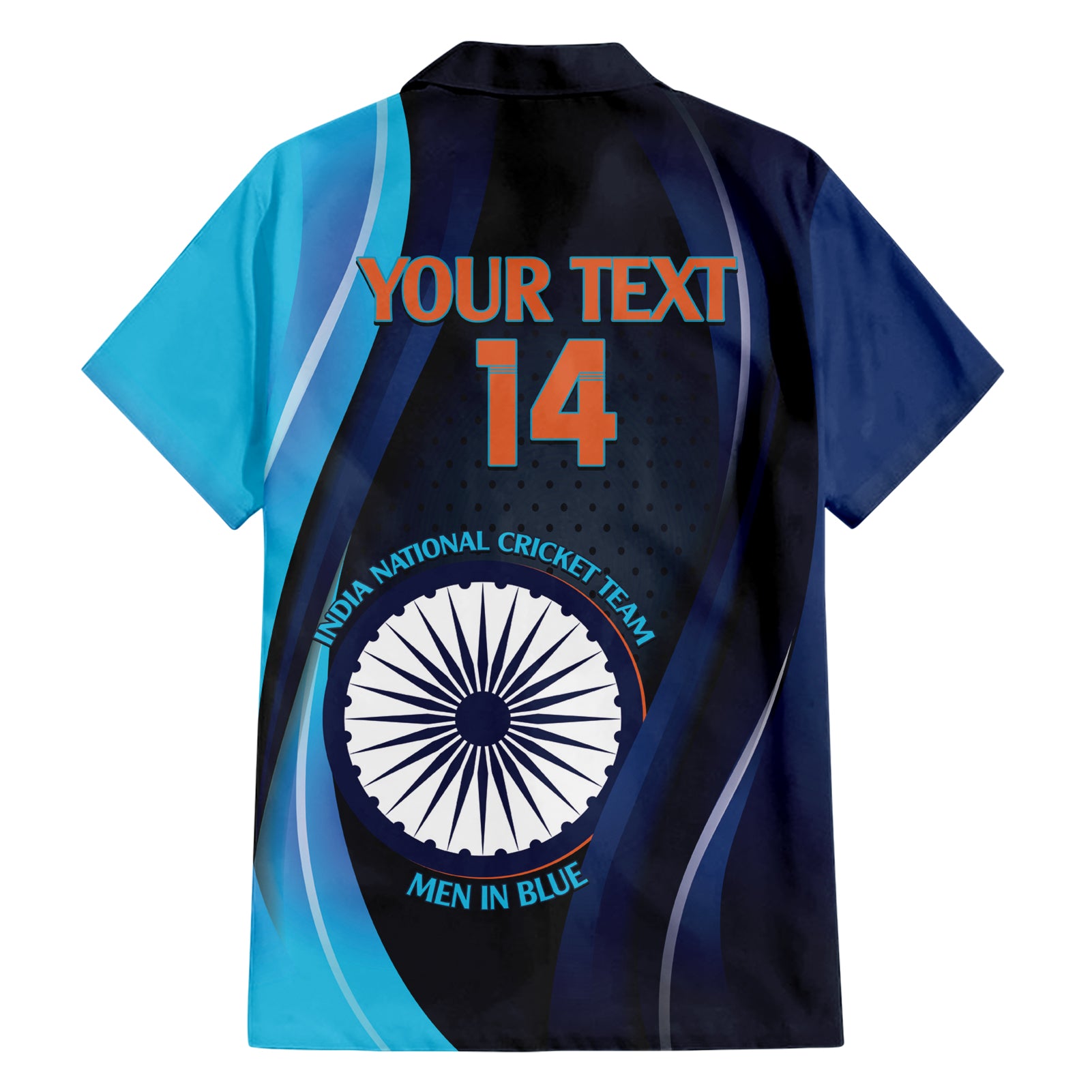 Custom India Cricket Hawaiian Shirt 2024 World Cup Go Men in Blue - Vibe Hoodie Shop