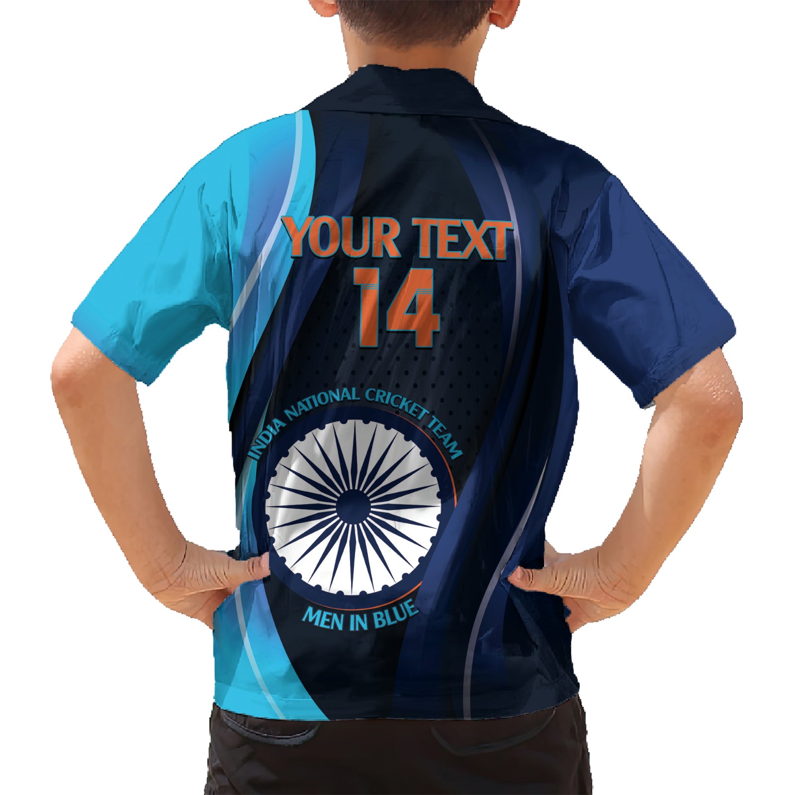 Custom India Cricket Hawaiian Shirt 2024 World Cup Go Men in Blue - Vibe Hoodie Shop