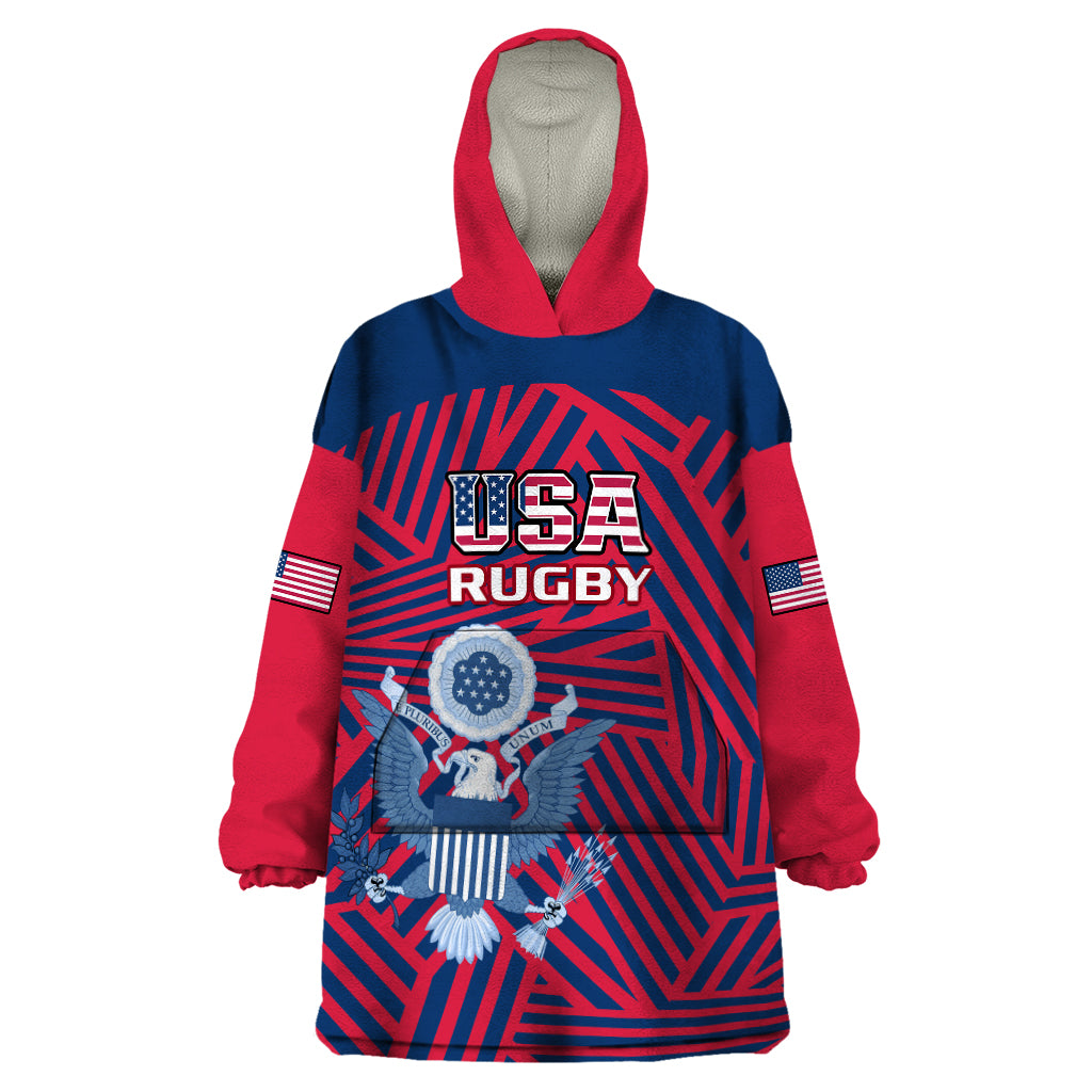 United States Rugby Wearable Blanket Hoodie USA Go Eagles Pacific 2023 - Vibe Hoodie Shop