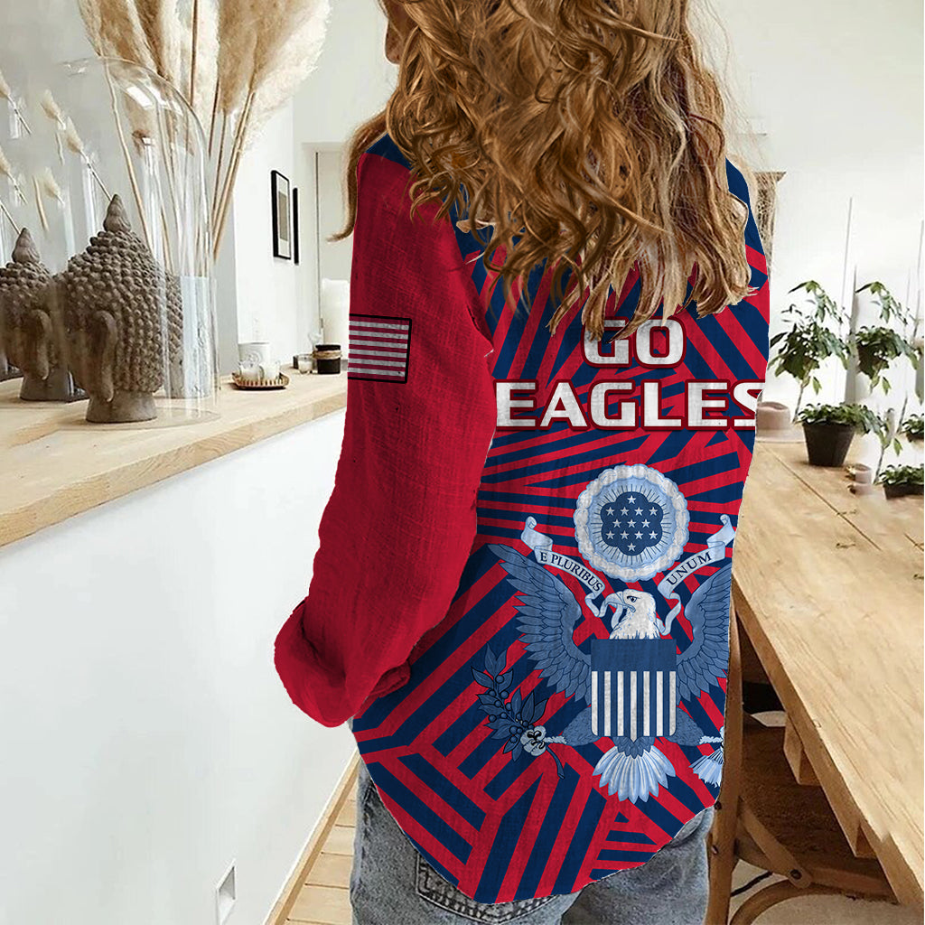 United States Rugby Women Casual Shirt USA Go Eagles Pacific 2023 - Vibe Hoodie Shop