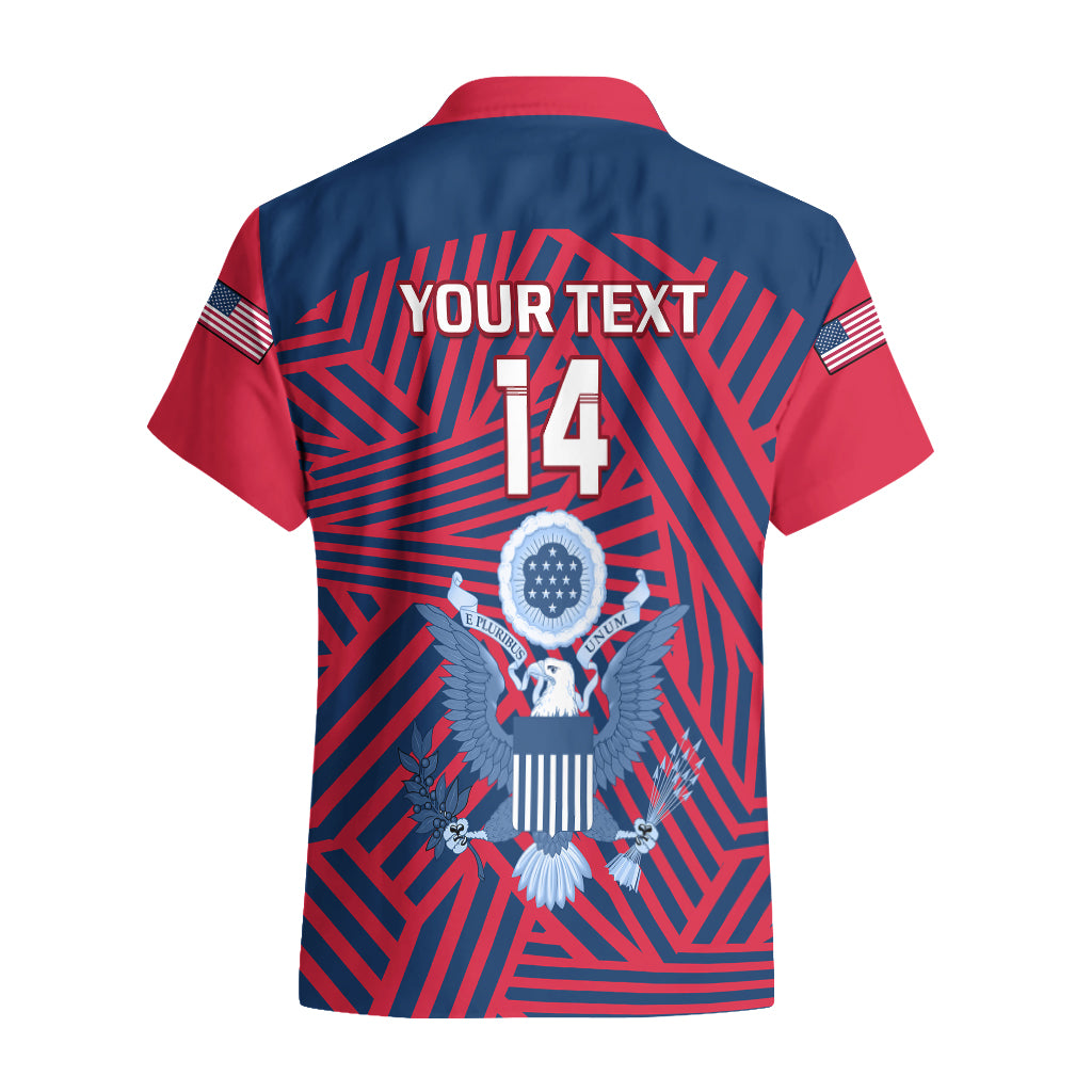 Personalised United States Rugby Hawaiian Shirt USA Go Eagles Pacific 2023 - Vibe Hoodie Shop